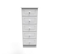 Stratford 5 Drawer Tallboy (Ready Assembled) Ready Assembled 2 U White One Size