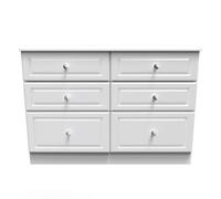 Stratford 6 Drawer Wide Chest In White Ash (Ready Assembled)