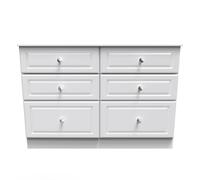 Stratford 6 Drawer Wide Chest (Ready Assembled) Ready Assembled 2 U White One Size