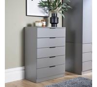 Stratford Chest of 5 Drawers Bedroom Storage Unit Home Source Grey One Size