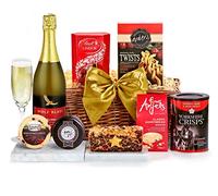 Stratford Luxury Wine Hamper with Sparkling Premium Cuvee - Gourmet Gift Set featuring Cheddar Truckles, Puff Pastry Twists, Chocolate Truffles - Wine Gifts For Men & Women, from Regency Hampers