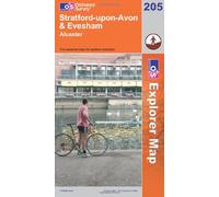 Stratford-upon-Avon and Evesham: Sheet 205 (OS Explorer Map)