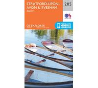 Explorer 205 Stratford-upon-Avon & Evesham Map With Digital Version, Orange One Size
