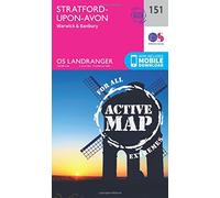 Landranger Active 151 Stratford-upon-Avon, Warwick & Banbury Map With Digital Version, Pink One Size