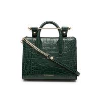 Strathberry crocodile-effect leather tote bag - Green One Size