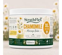 StrathFlex Chamomile Massage Balm XL 500ml - Relaxing Body Massage Balm with Chamomile Flower Oil, Soothing Massage Cream for Tired Muscles, Smooth Body Rub for Everyday Comfort & Relaxation