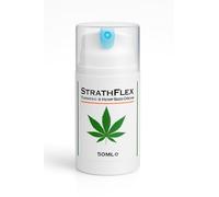 StrathFlex Hemp and Turmeric Cream 50ml. Fast Absorbing, Non Greasy, Moisturizing, Soothing. Hemp Seed Oil, Turmeric, Rosemary, Lavender, Vitamin E | For Back, Knees, Feet, Neck & Joints
