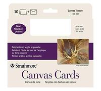 Strathmore (105-467-1 STR-105-467 Canvas Full Cards (10 Pack), 5x6.875 in, White, 10 Cards & Envelopes