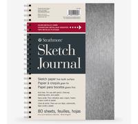 Strathmore : 200 Series : Metallic Sketch Journal : Brushed Silver : 74gsm : 80 Sheets : 9x12in