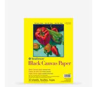 Strathmore : 300 Series : Black Canvas Paper Pad : 10 Sheets : 9x12in