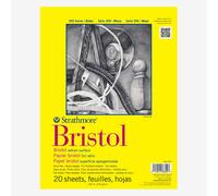 Pro-Art Paper Strathmore Bristol Vellum Paper Pad 11-inch x 14-inch, 20 Sheets, White