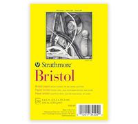 Strathmore 300 Series Bristol Paper Pad, Vellum Texture, Tape Binding, 20 Sheets, White, 4x6 inch, 1 Count