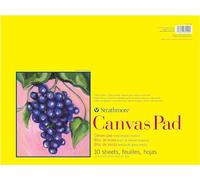 Strathmore 300 Series, Canvas Pad, 12x16 inch, 10 Sheets - Triple Primed, 100% Cotton Canvas, Plein Air Artists, Acrylic Paint and Oil Paint, White