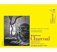 Strathmore 300 Series Charcoal Pad, White, 18"x24" Glue Bound, 24 Sheets,330-118