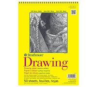 Strathmore Artist Drawing Pad 300 Series - Medium Surface, 9 x 12 in, 50 Sheets, Spiral