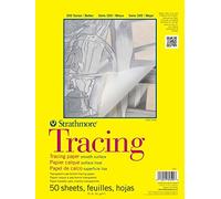 Strathmore 300 Series Tape Bound Tracing Pad, 14 X 17 inches, 25 lb., Transparent, 50 Sheets (370-14)