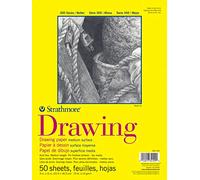 Strathmore 340-109 300 Series Drawing Pad, Medium Surface, 9"x12" Glue Bound, 50 Sheets
