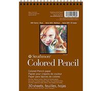 Strathmore 400 Series Colored Pencil Pad, 6"x8" Wire Bound, 30 Sheets
