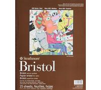 Strathmore 400 Series Bristol, 2-Ply Vellum, 11"x14" Tape Bound, 15 Sheets, White