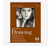Strathmore Pro-Art Medium Drawing Spiral Paper Pad 11 x 14-inch, 24 Sheets, OSFA, White