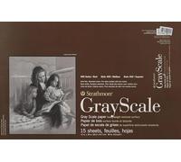 Strathmore STR-4400-012 15 Sheet No.80 Gray Scale Pad, 12 by 18", 12"X18"