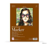 Strathmore Marker Paper Pad 9 x 12-inch 50# Smooth, Acrylic, Multicoloured, 0.15 x 8.9 x 11.9 cm