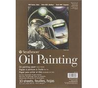 Strathmore 400 Series Oil Painting Pad, Linen, Natural White, 9" x 12"