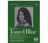 Strathmore 400 Series Sketch Pad, Toned Blue, 11x14 inch, 24 Sheets - Artist Sketchbook for Drawing, Illustration, Art Class Students
