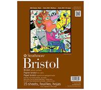 Strathmore Artist 400 Series Bristol Pad, 2-Ply Vellum, 11x14in Tape-Bound, 15 Sheets, White