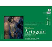 Strathmore 445-112 400 Series Artagain Pad, Coal Black, 12"x18" Glue Bound, 24 Sheets