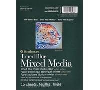 Strathmore 400 Series Toned Blue Mixed Media Pad, Steel, 6"x8"