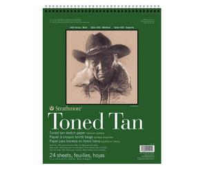 Strathmore 400 Series Toned Tan Sketch Pad - 11" x 14", 24 Sheets, 118gsm