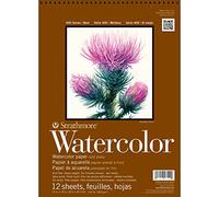 Strathmore Artist Watercolor Paper Pad 400 Series 140lb (300gsm) Cold Press 12x18in 12 Sheets White