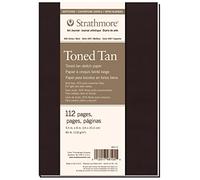 Strathmore 400 Toned 118gsm Paper Soft Cover Sketchbook, Fine Grain, 5.5 x 8.5 in, 56 Sheets, Ideal for Professionals & Students