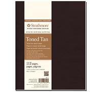 Strathmore 400 Toned 118gsm Paper Soft Cover Sketchbook, Fine Grain, 7.75 x 9.75 in, 56 Sheets, Ideal for Professionals & Students