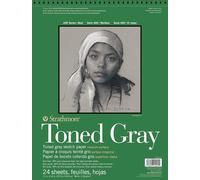 Strathmore 400 Toned 118gsm Paper Spiral Bound Sketchpad, Fine Grain, 11 x 14 in, 24 Sheets, Ideal for Professionals & Students