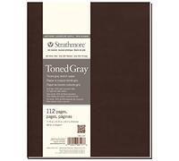 Strathmore 400 Toned 118gsm Sketchbook 7.75 x 9.75in 56 Grey Sheets | Drawing & Sketching, Soft Cover Sketchbook, Fine Grain, For Professional Artists & Students