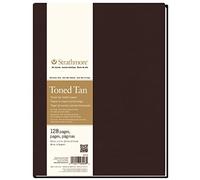 Strathmore 400 Toned 118gsm Paper Hardbound Sketchbook, Fine Grain, 8.5 x 11 in, 64 Sheets, Ideal for Professionals & Students