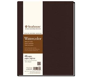 Strathmore 400 Watercolour Hardbound 300gsm Paper Book, Cold-Pressed, 8.5 x 11 in, 24 Sheets, For Professionals & Students