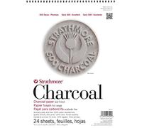 Strathmore Artist Charcoal Paper 500 Series, Wirebound Pad, Assorted Colors, 12x18 in, 24 sheets