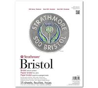 Strathmore (580-62 500 Series Bristol, 2-Ply Vellum Surface, 11"x14", White, 15 Sheets