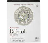 Strathmore (580-62 500 Series Bristol, 2-Ply Vellum Surface, 11"x14", White, 15 Sheets