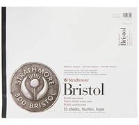 Strathmore (580-92 500 Series Bristol, 2-Ply Plate Surface, 14"x17", 15 Sheets