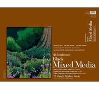 Strathmore 600997 Mix Media Black 18 x 24, 15 Sheets