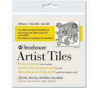 Strathmore Artist Bristol Artist Tiles 300 Series 105-970, Vellum, 4"x4", 20 Sheets