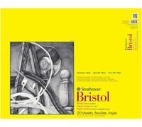 Strathmore Bristol Vellum Paper Pad 19 x 24-inch, 20 Sheets, Tape Bound, 19" x
