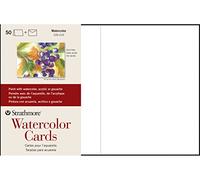 Pro-Art Strathmore Cards and Envelopes 5-inch x 6.875-inch 50 kg-Watercolor, White