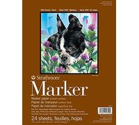 Strathmore Marker Paper Pad 9 x 12-inch 50# Smooth, Acrylic, Multicoloured, 0.15 x 8.9 x 11.9 cm