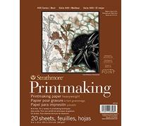 Strathmore Artist Printmaking Paper Pad 400 Series Heavyweight 280gsm 20 Sheets White 8 x 10 in