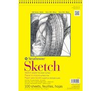 Strathmore Pro-Art 350900 Paper Sketch Spiral Paper Pad 9-inch x 12-inch, 100 Sheets